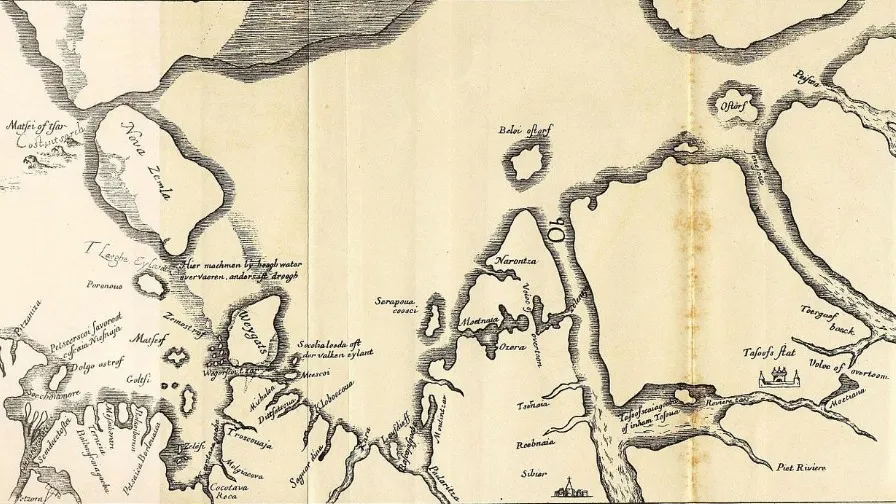 Фрагмент карты севера России Исаака Массы. 1612. Источник: ru.wikipedia.org