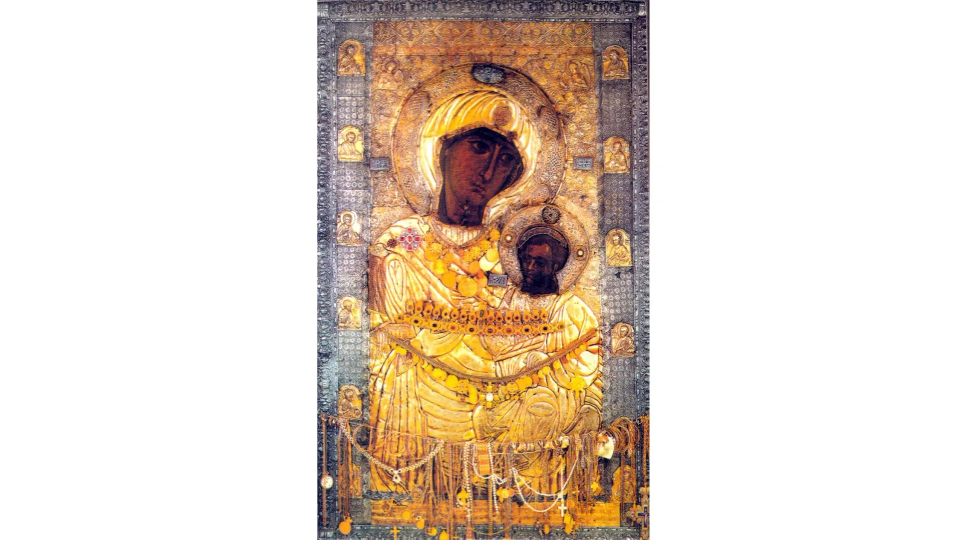 Чудотворная икона Пресвятой Богородицы в Иверском монастыре на Афоне. Источник: wikimedia.org