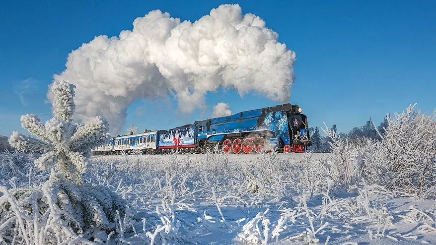 Поезд Деда Мороза мчится на всех парах. Фото: rzd.ru. 