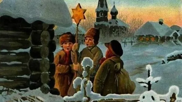 Борис Зворыкин. Рождественская открытка. Источник: wikimedia.org