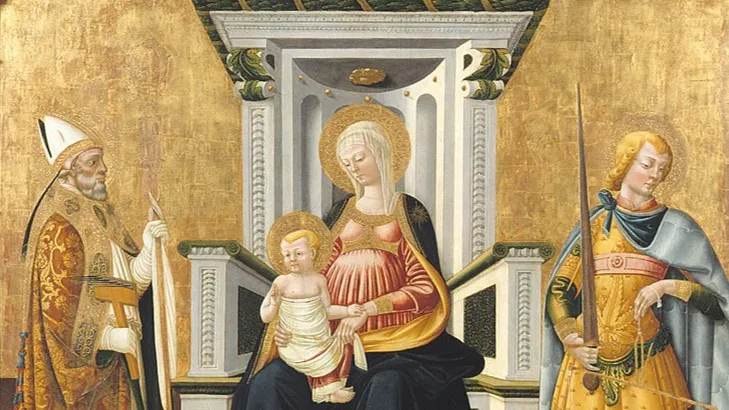 Нери ди Бичи «Мадонна, святой Власий (Блез, Блезуа) и святой Михаил» 1475 г. Источник: wikimedia.org