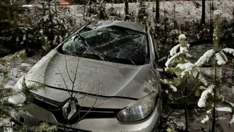 Водитель Renault не справился с управлением. Фото предоставлено Госавтоинспекцией ЯНАО