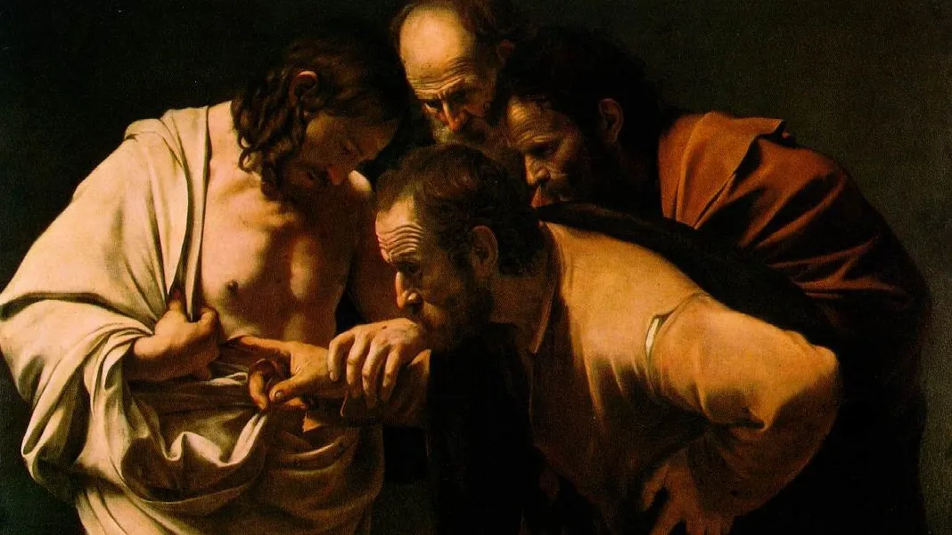 Микеланджело Караваджо «Уверение святого Фомы», 1601/02. Источник: wikipedia.org