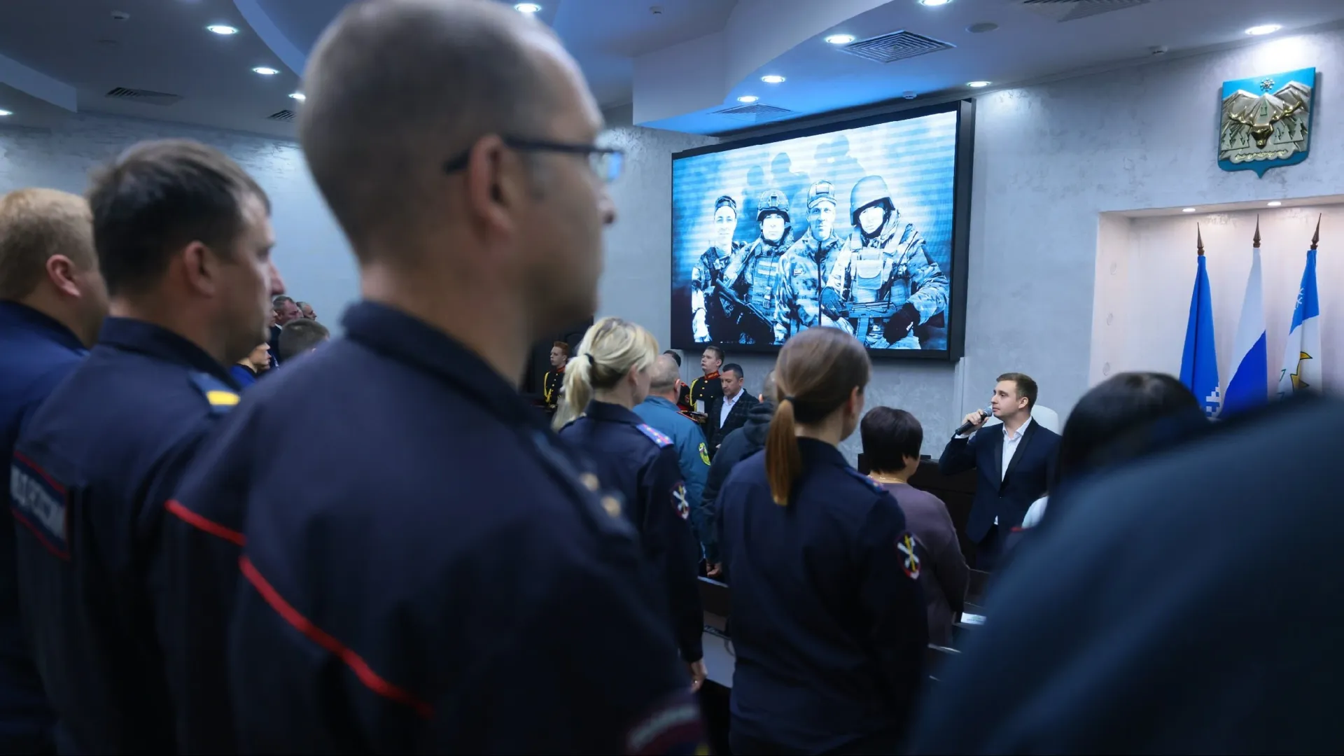 Церемония передачи орденов Мужества родным погибших ямальцев. Фото: vk.com/treskova_ma