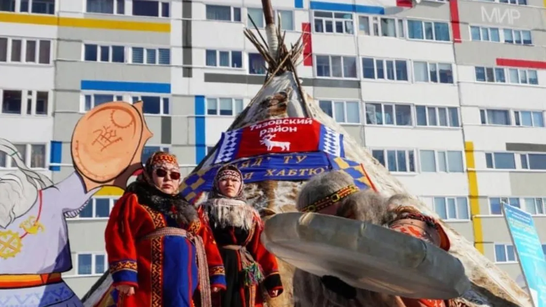 В марте тазовчане помогли новоуренгойцам разнообразить Праздник народов Севера. Фото:  t.me/nur_adm