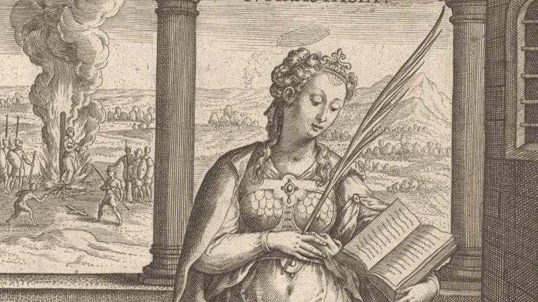 Адриан Колларт «Святая Анастасия» Гравюра. Ок. 1590 — ок. 1610. Источник: wikimedia.org