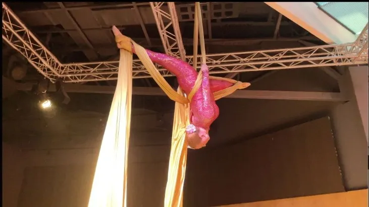 Наталья Канева на занятии воздушной гимнастикой. Фото: из личного архива Натальи Каневой