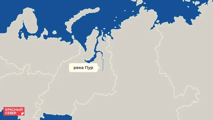 Река Пур на карте России и Западной Сибири. Иллюстрация: «Ямал-Медиа»
