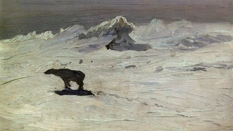 А. А. Борисов «Белый медведь на охоте». 1899. Источник: wikimedia.org