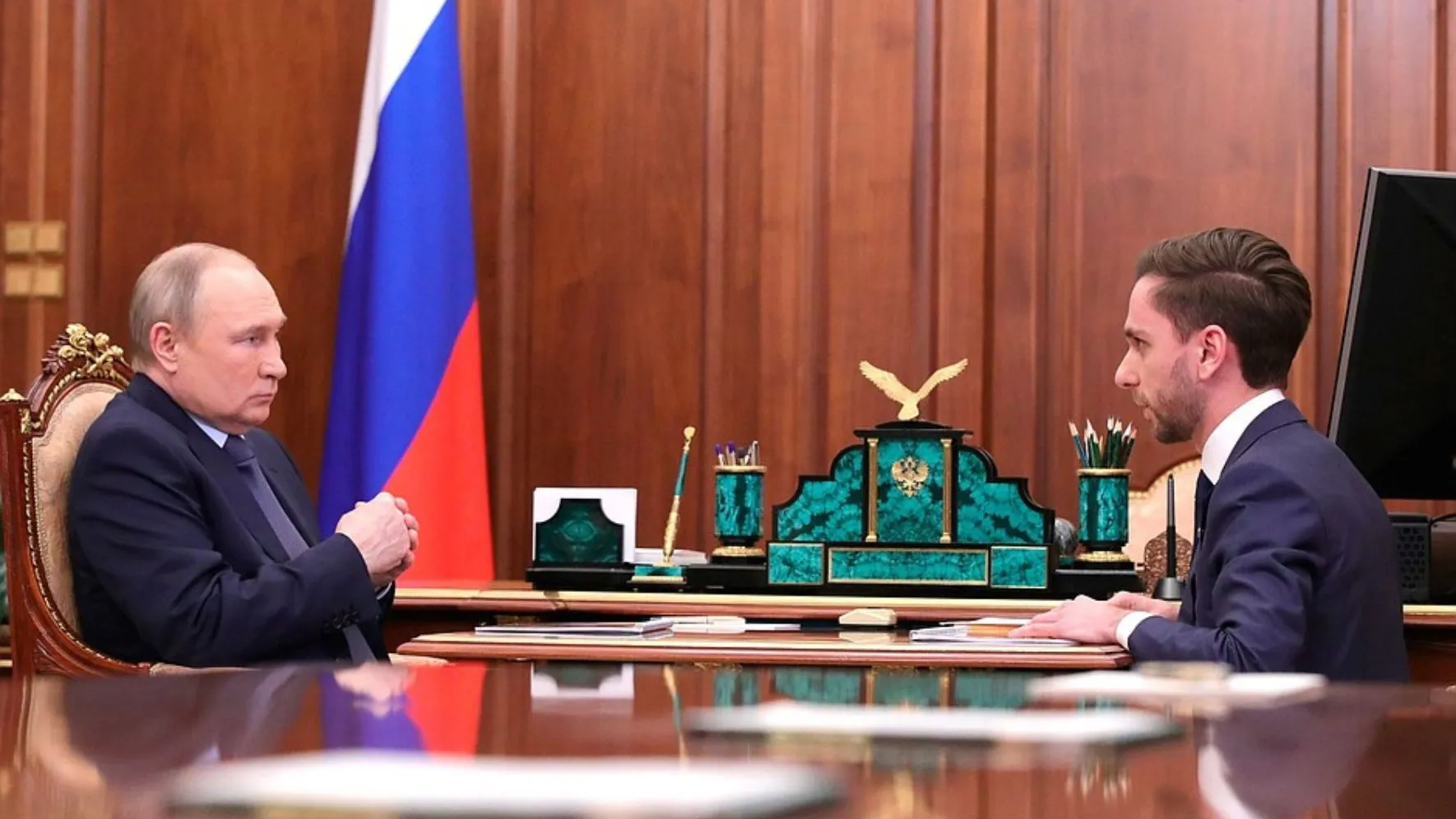 Владимир Путин и Максим Древаль. Фото: kremlin.ru
