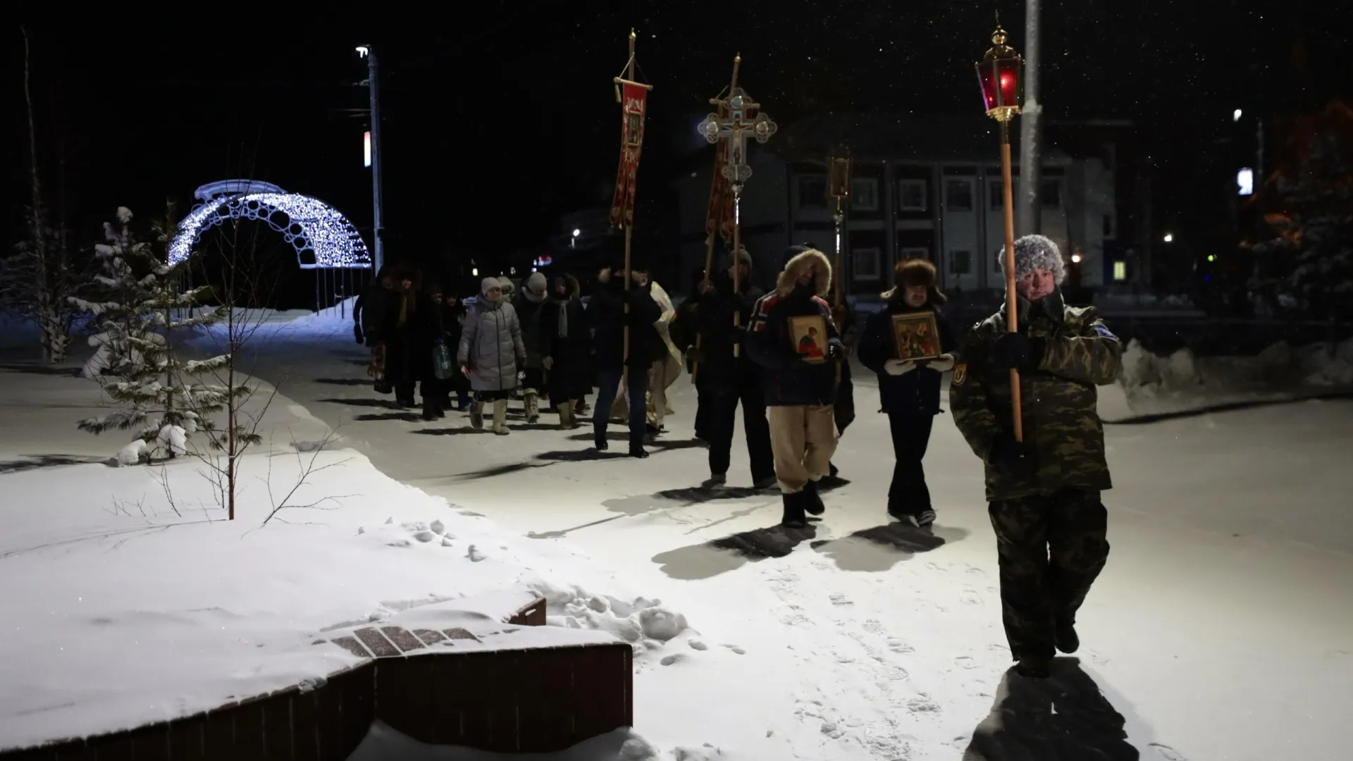 Крестный ход в Красноселькупе. Фото: t.me/selkupadm