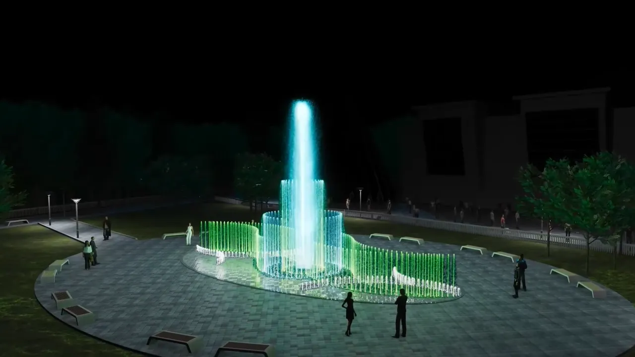 Проект светомузыкального фонтана в Губкинском. Фото: предоставлено пресс-службой губернатора ЯНАО