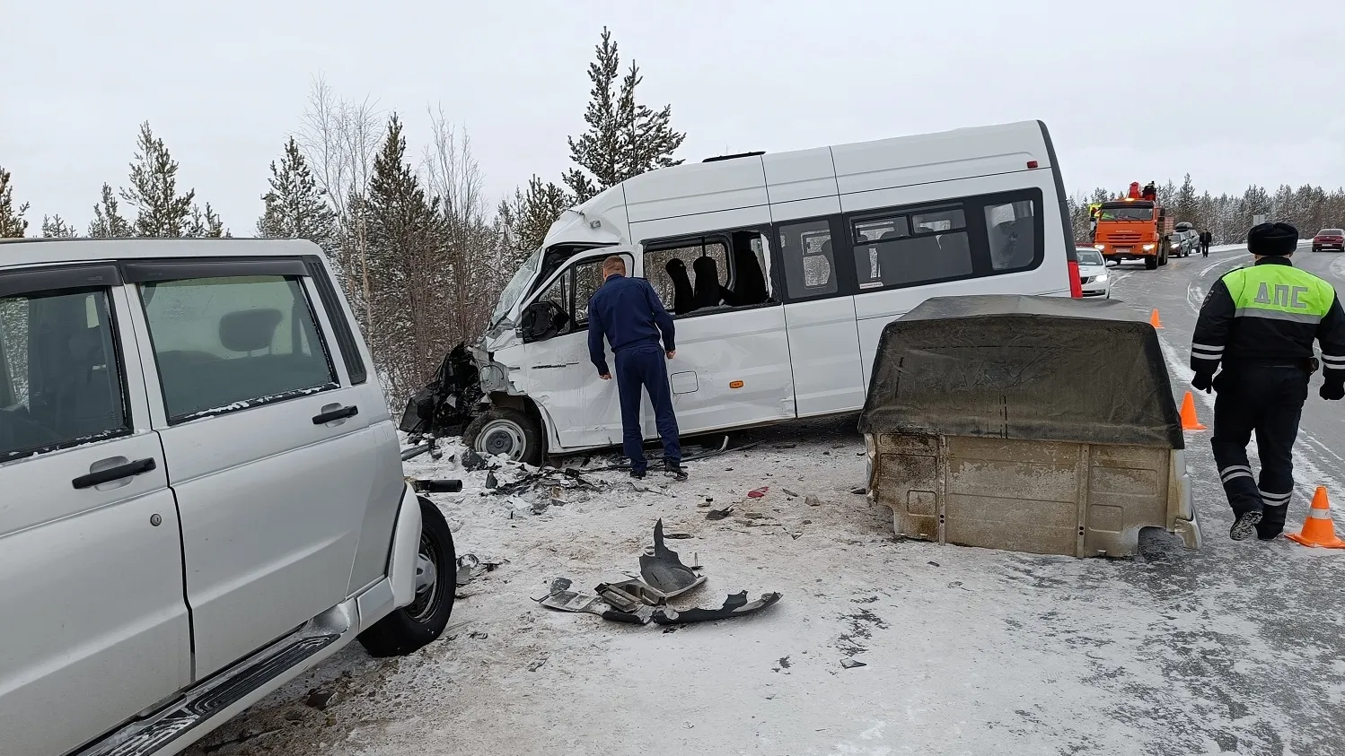 22 ноября 2016 г. Дорожно-транспортное происшествие. Авария между Губкинском и Пурпе.