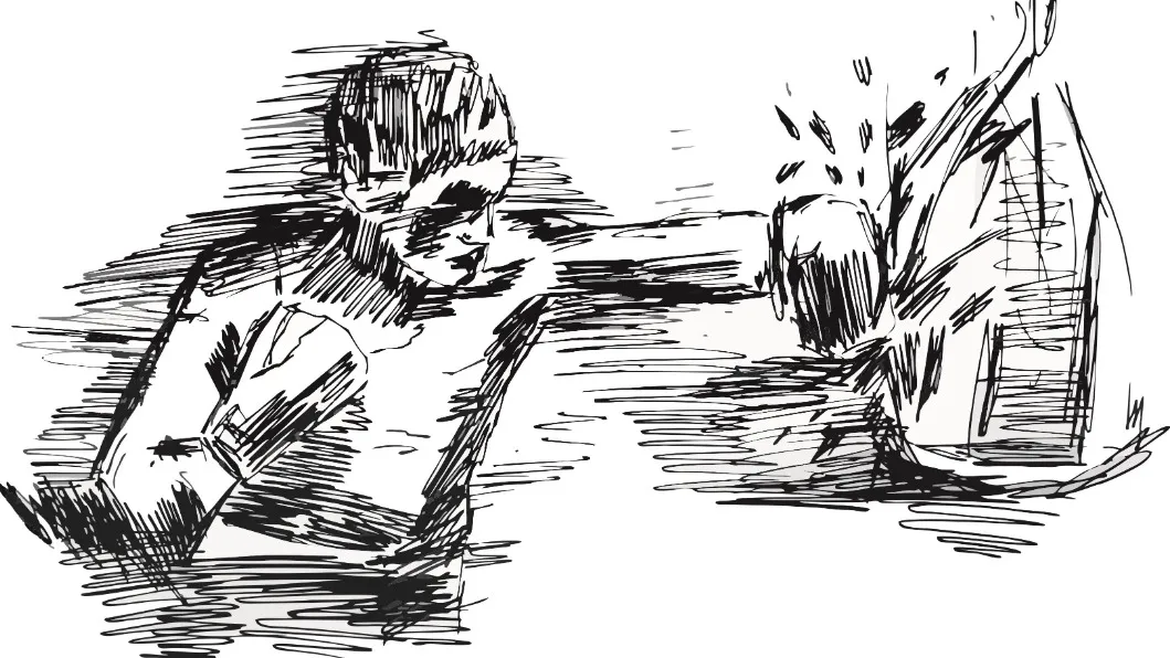 Владимир Дронзиков мог колотить боксерскую грушу полчаса без перерыва. Иллюстрация Луизы Мифтаховой