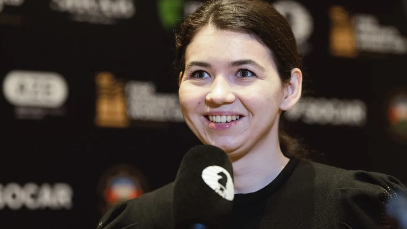 Александра Горячкина возглавляет российский шахматный рейтинг среди женщин. Фото: t.me/ruchessfed