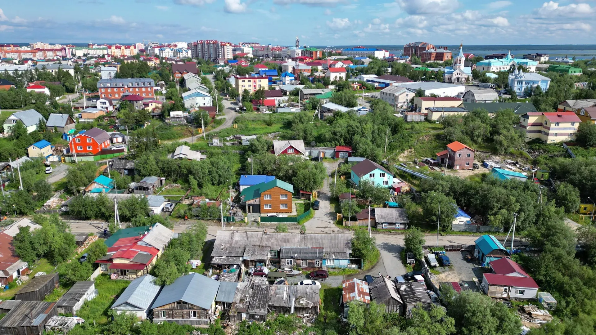 Район старого города, недалеко от Обдорского острога. Фото: Андрей Ткачёв / «Ямал-Медиа»