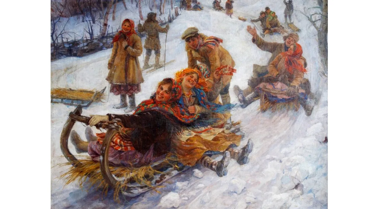 Федот Сычков «Катание с гор», 1937. Источник: ar.culture.ru