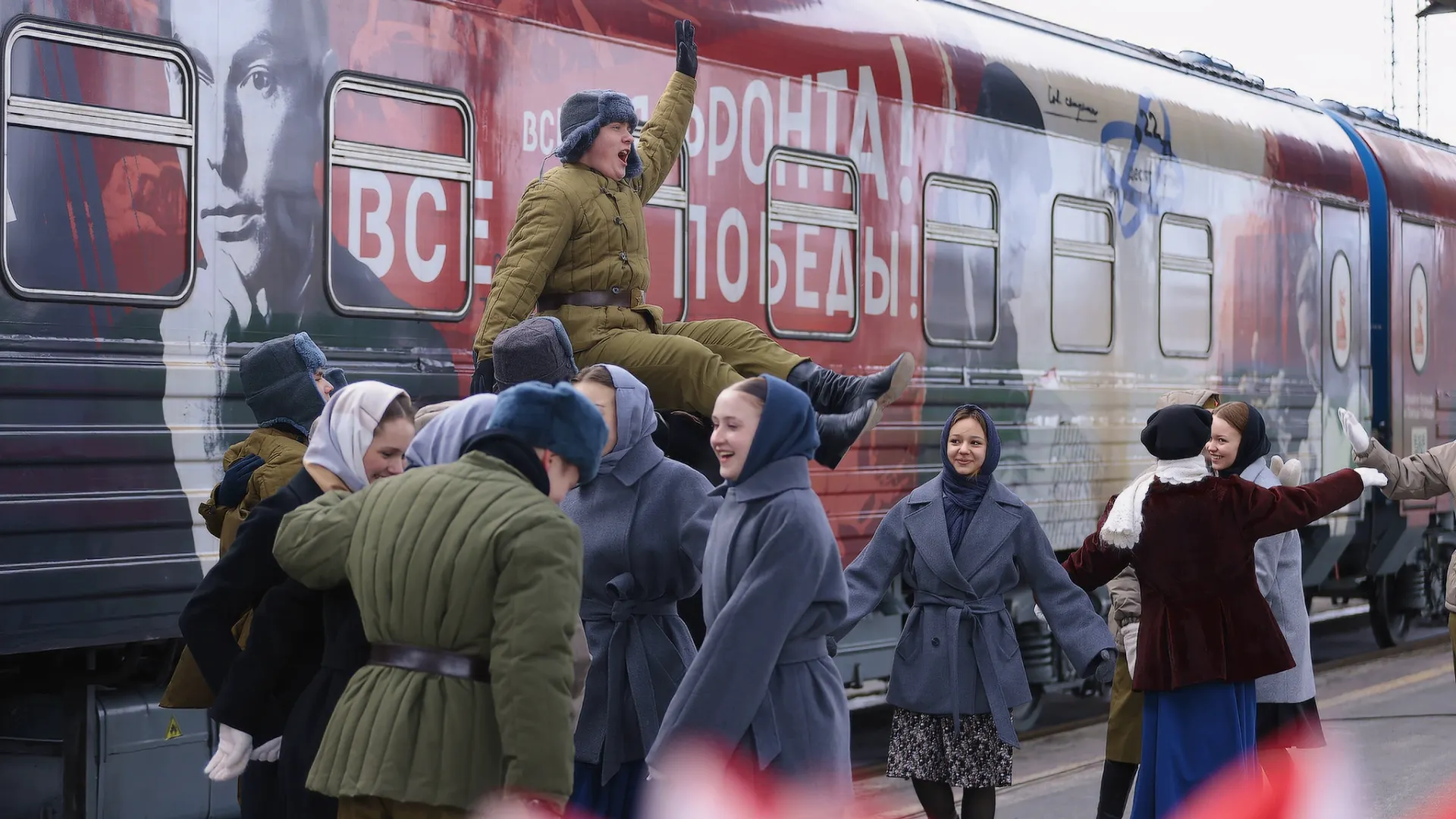 «Поезд Победы» в Лабытнанги. Фото: Никита Ковалев / «Ямал-Медиа»