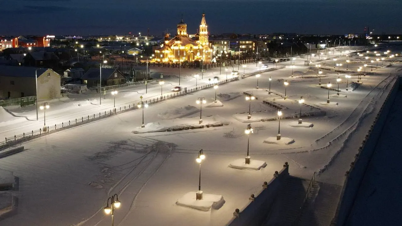 Набережная Сандрина в Тарко-Сале. Фото: t.me/puradm