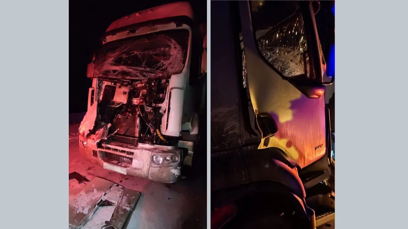 ДТП  в Надымском районе 1 декабря с участием трех автомобилей. Фото: ЕДДС Надымского района