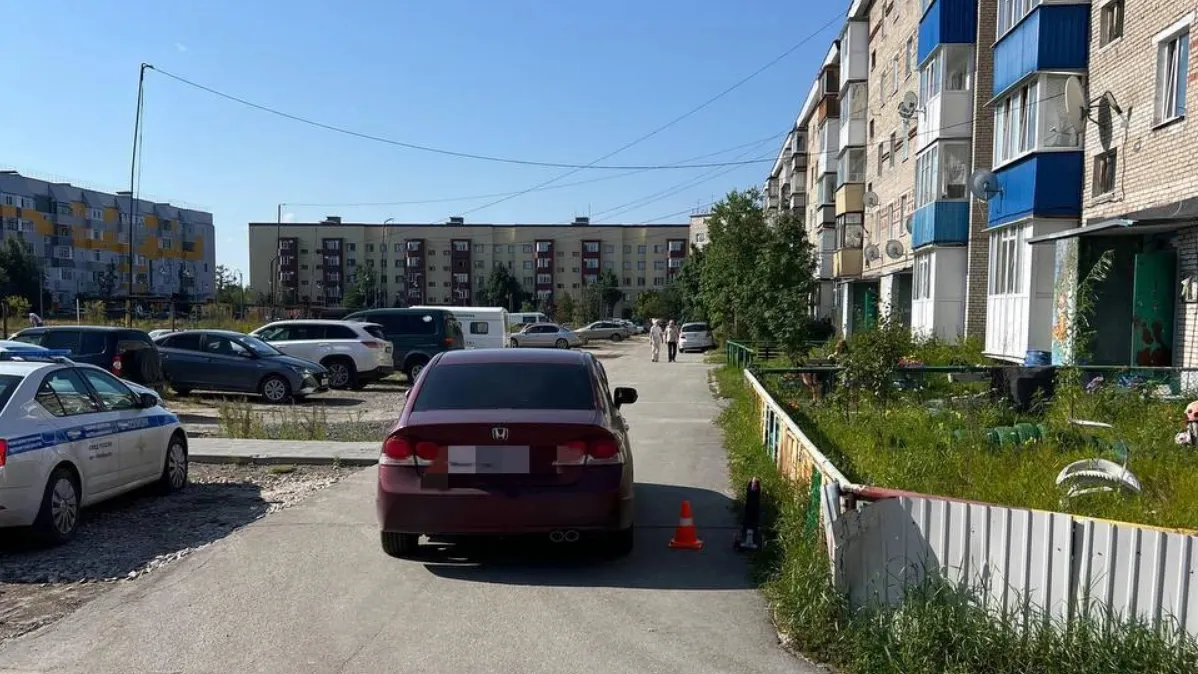 Место ДТП в Ноябрьске, где 22 августа сбили ребенка. Фото: Госавтоинспекция Ноябрьска