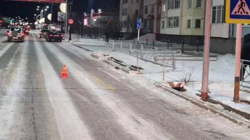 Дорогу дети пересекали по нерегулируемому пешеходному переходу. Фото: предоставлено ОГИБДД ОМВД России по Надымскому району