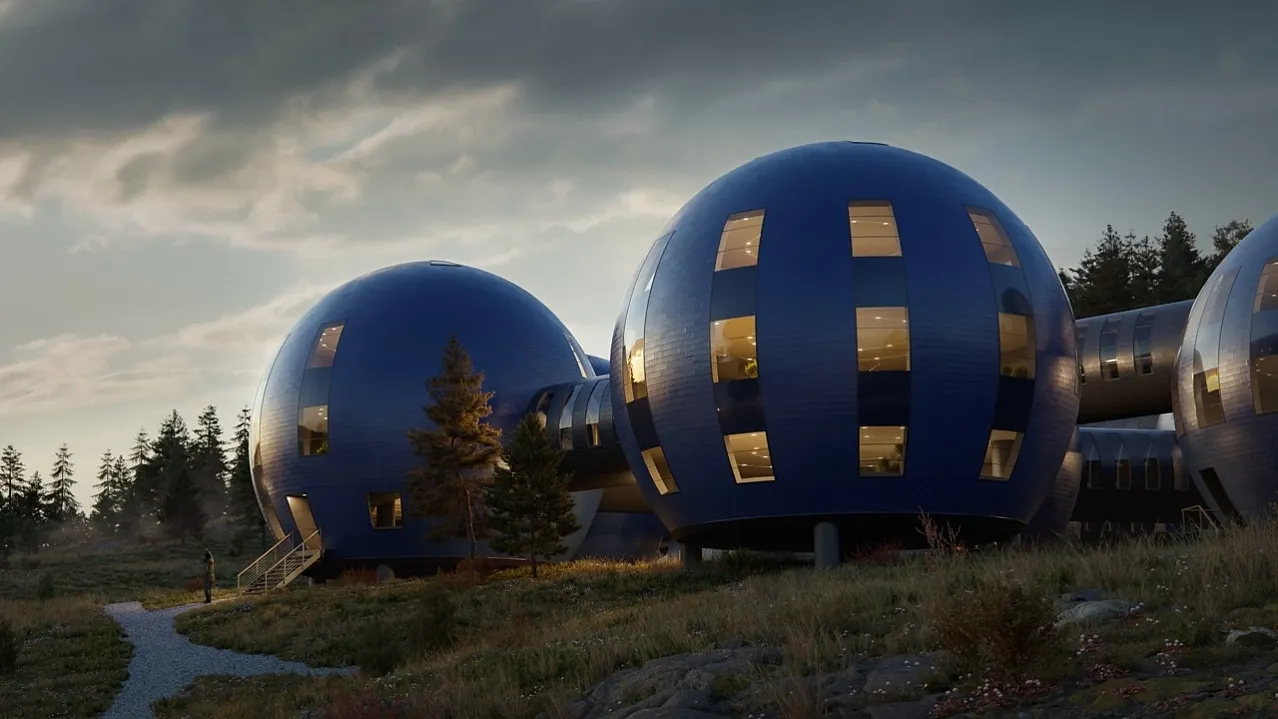 3D-эскиз будущей арктической станции «Снежинка». Фото: предоставлено пресс-службой губернатора ЯНАО