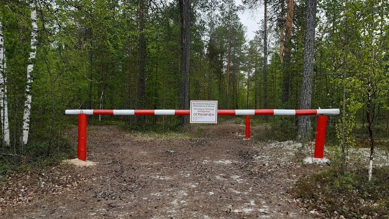 Шлагбаум на въезде на территорию лесничества. Фото предоставлено пресс-службой губернатора ЯНАО