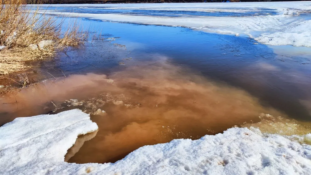 Вдоль берегов выступает вода - значит, ледоход уже приближается. Фото: KELENY / shutterstock.com / Fotodom