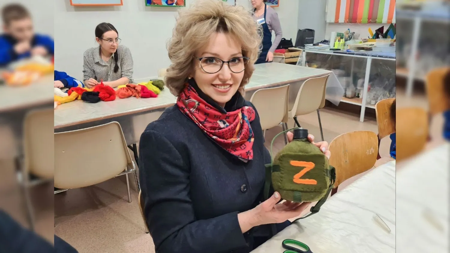 Мастер-класс по декорированию чехлов для солдатских фляжек прошел в Городском центре ремесел МРЦ. Фото: vk.com/gudkova_n89