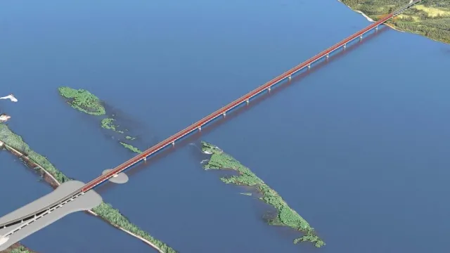 Проект моста через Обь. Иллюстрация: ООО «ТрансПроект»