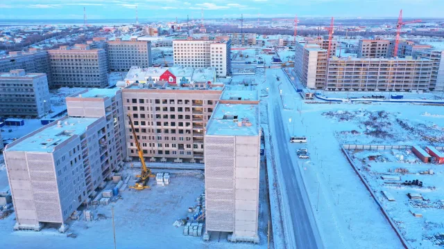 Строящийся микрорайон в Салехарде обеспечат необходимой инфраструктурой. Фото: Андрей Ткачев / "Ямал-Медиа"