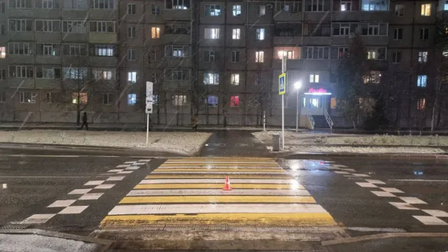 Место ДТП в Ноябрьске, где 8 октября сбили девушку. Фото: Госавтоинспекция ЯНАО