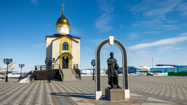 Храм в честь благоверного князя Александра Невского, Салехард. Фото: Сергей Зубков / «Ямал-Медиа»