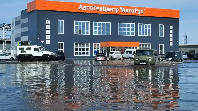 Затопленный Тарко-Сале. Фото: скриншот видео «Ямал-Медиа»