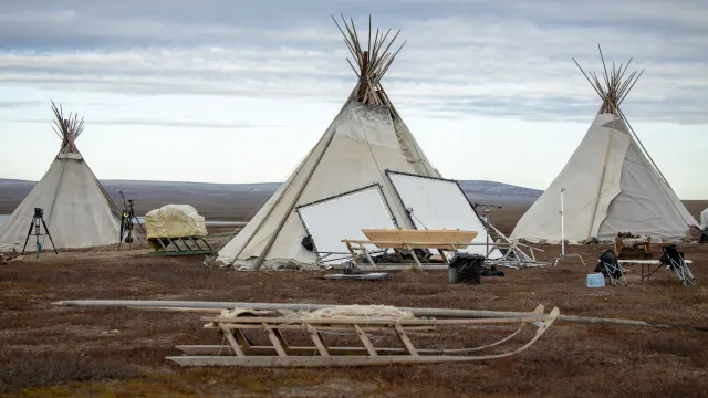 Съемки фильма «Цинга» с Ефремовым проходили в тундре на Ямале. Фото: Федор Воронов / «Ямал-Медиа»