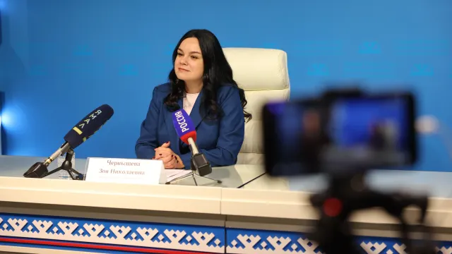 Пресс-конференция директора департамента образования ЯНАО Зои Чернышевой. Фото: Андрей Ткачёв / «Ямал-Медиа»