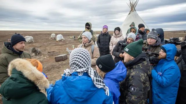 Съемка фильма. Фото: Фёдор Воронов / «Ямал-Медиа»
