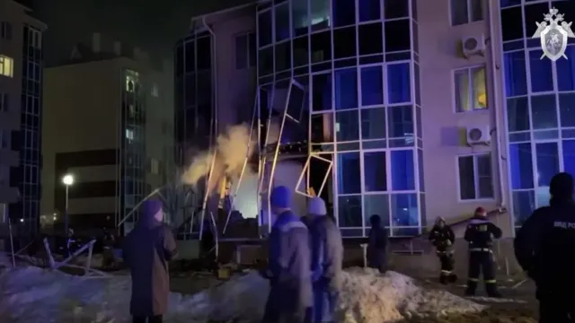 Взрыв произошел 12 апреля в Ханты-Мансийске. Фото: скриншот СУ СКР по ХМАО