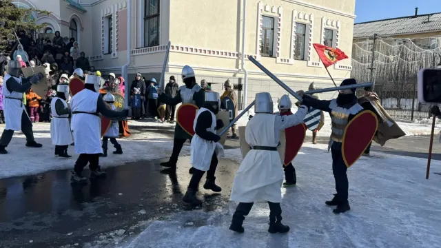 Реконструкция Ледового побоища, Салехард. Фото: Максим Окунев / «Ямал-Медиа»