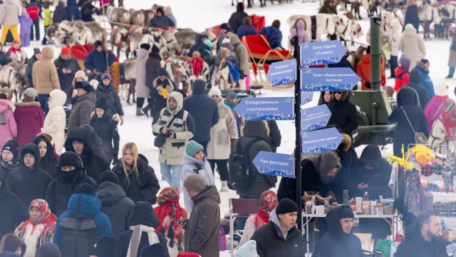 Одна из локаций Дня оленевода в Салехарде. Фото: Фёдор Воронов / "Ямал-Медиа"